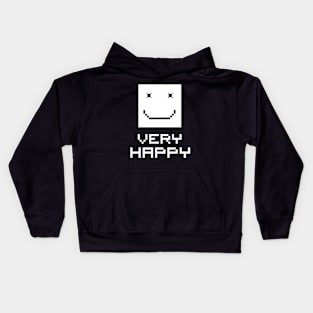 pixel is very happy Kids Hoodie